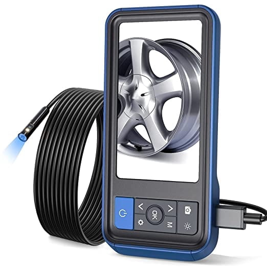 TESLONG Dual Lens Industrial Endoscope, 1080P HD Digital Borescope Inspection Camera with Lights and 4.5 inch LCD Screen, MS450