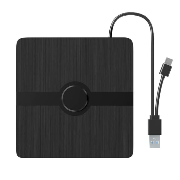 TESOBI External DVD Drive,Bd Player with Read/Write Capability Portable DVD Player with Usb 3.0 And Type-C Cd/Dvd Burner 3D DVD Drive Compatible with Win10 And Mac Os