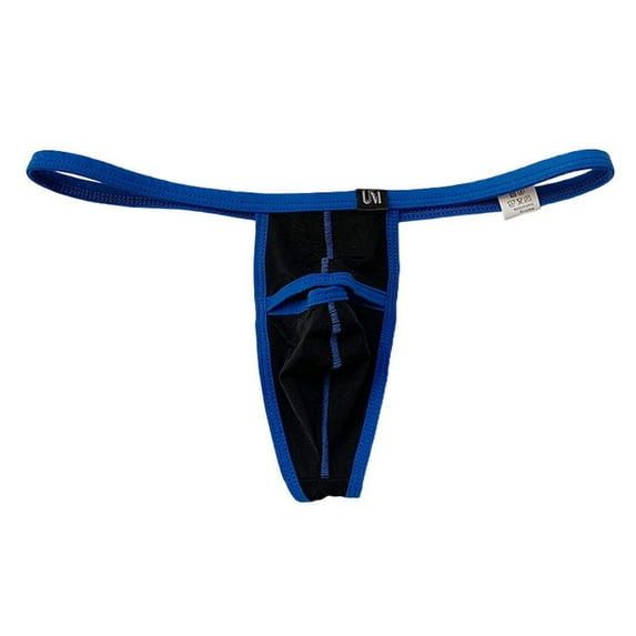 TESOON Men's Ice Silk Open Thong U Convex Small Underpants T Pants