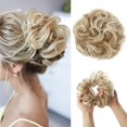 thumbnail image 1 of TESOON Ponytail Extension Human Hair,Hair Toppers for Women Real Human Hair,Curly Extensions,Messy Bun Hair Piece, 1 of 3