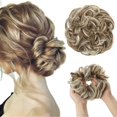 thumbnail image 1 of TESOON Ponytail Extension Human Hair,Hair Toppers for Women Real Human Hair,Curly Extensions,Messy Bun Hair Piece, 1 of 4