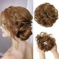 thumbnail image 1 of TESOON Ponytail Extension Human Hair,Hair Toppers for Women Real Human Hair,Curly Extensions,Messy Bun Hair Piece, 1 of 4