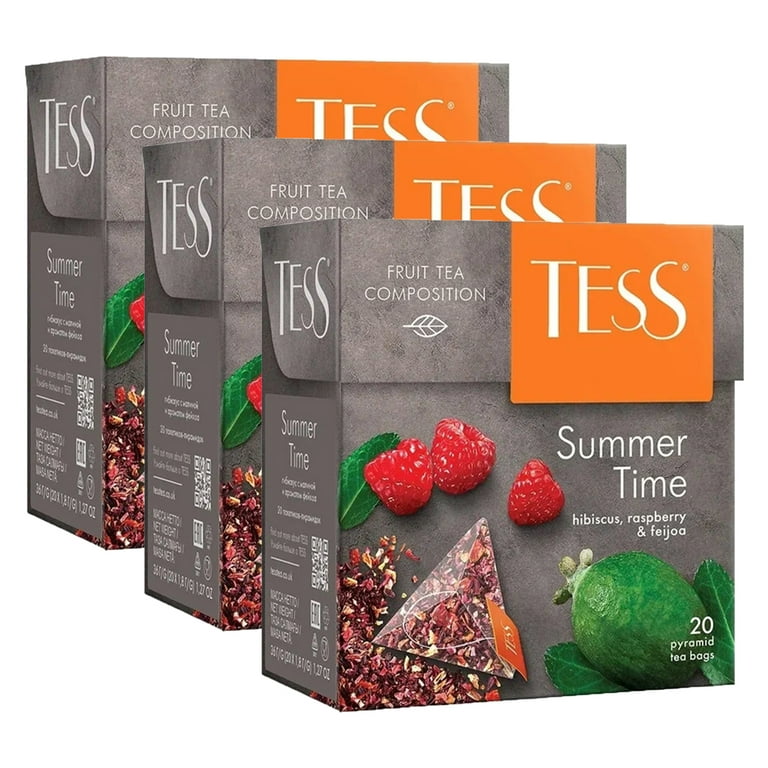 TESS Natural Fruit Tea Drink Summer Time With Hibiscus