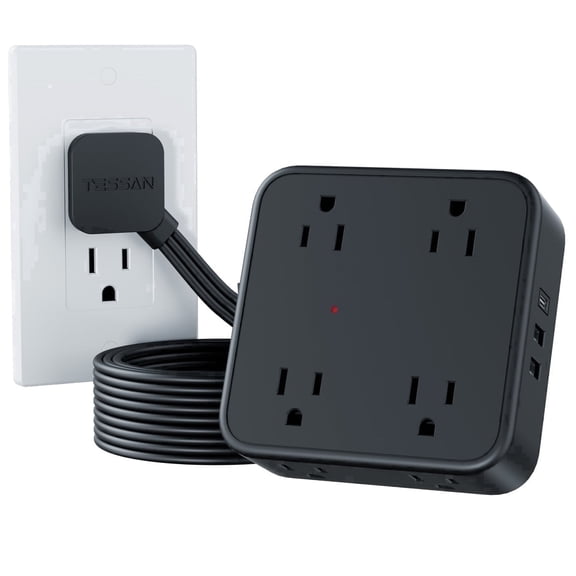 8 Outlet Surge Protector with 3 USB Ports(1 USB-C Port)