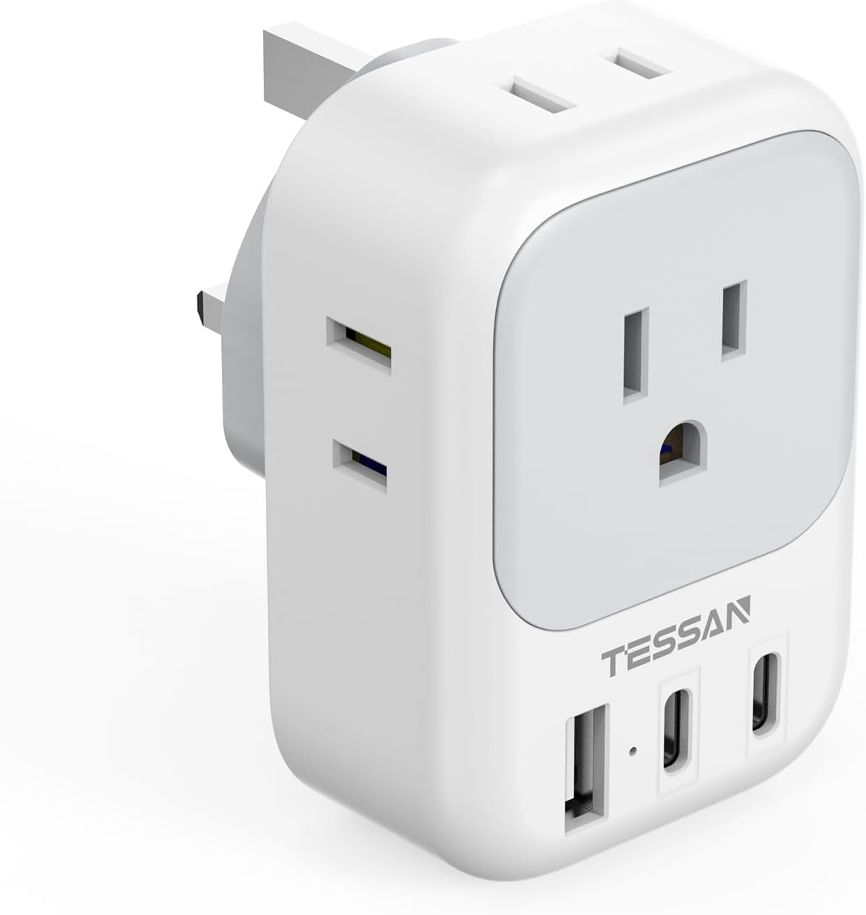 TESSAN US to UK Plug Adapter, Type G Travel Adaptor with 4 Electrical ...