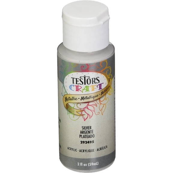 TESTOR 292495A 2OZ Silver Metric Acrylic Paint