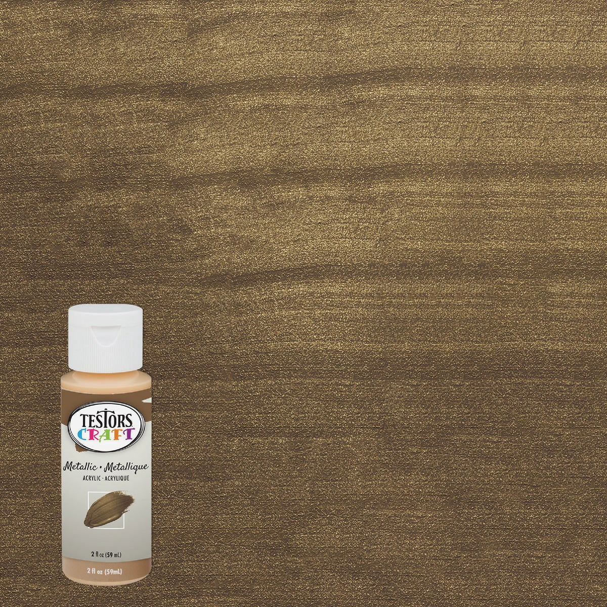 TESTOR 292496A 2OZ Gold Metric Acrylic Paint