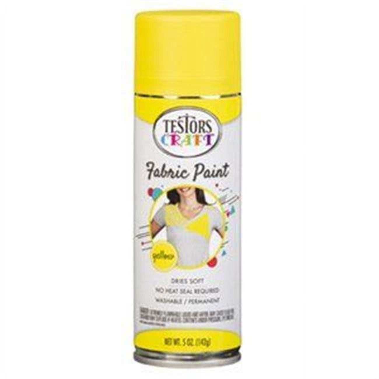 TESTORS 344361 Fabric Spray Paint, Matte, Yellow, 5 oz, Aerosol