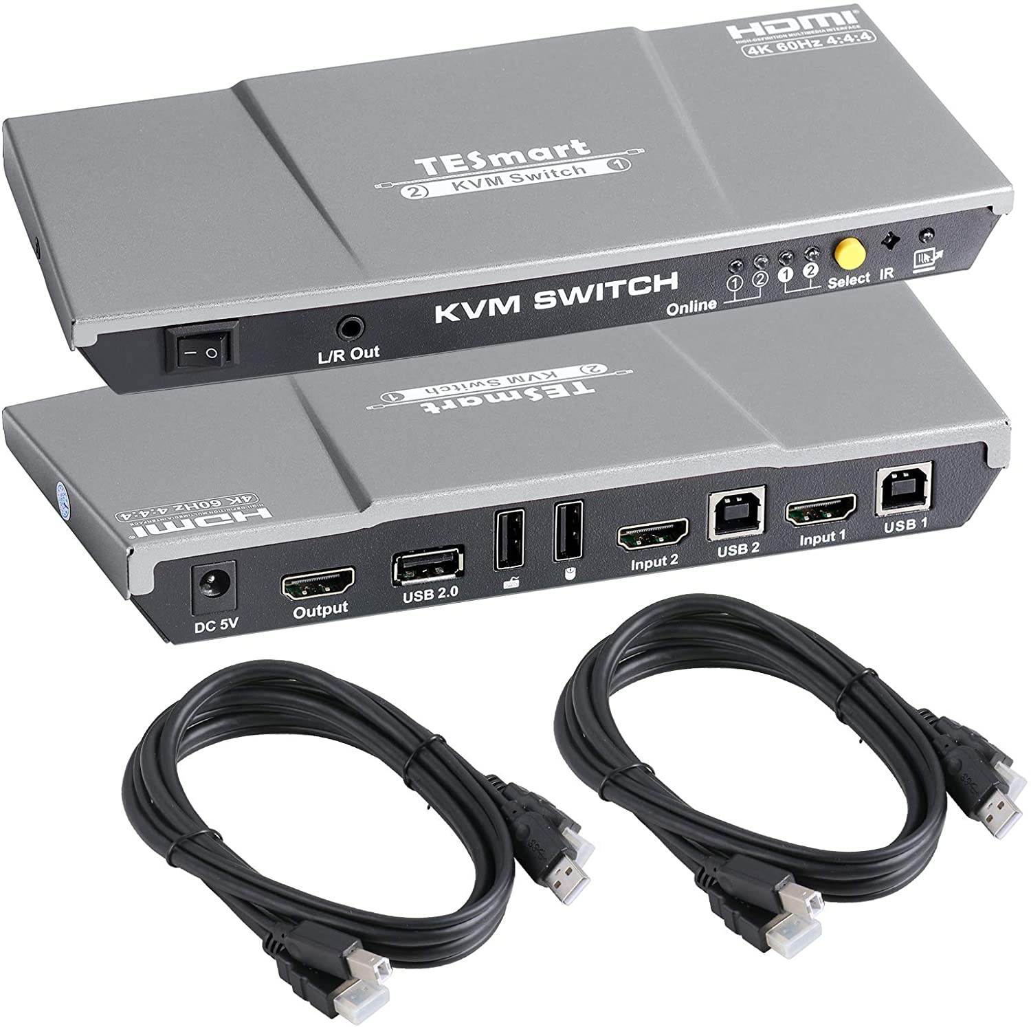 TESmart 4 Port KVM HDMI 2.0 Video Switch - Thumbnail 5