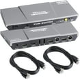 thumbnail image 1 of TESmart 2-Port HDMI 2.0 KVM Video Switch - 4K 60Hz UHD - Audio Output, USB Sharing, 1 of 16