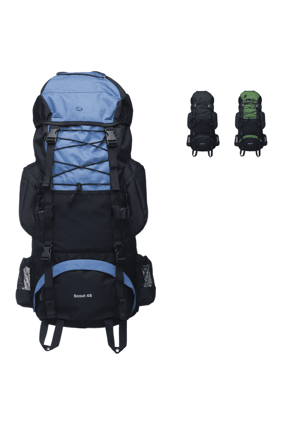 TETON 45L Scout Internal Frame Backpack for Hiking, Camping, Backpacking, Rain Cover Included