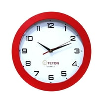 TETON ELECTRONIC 12" Quartz Indoor Wall Clock, Silent Mechanism