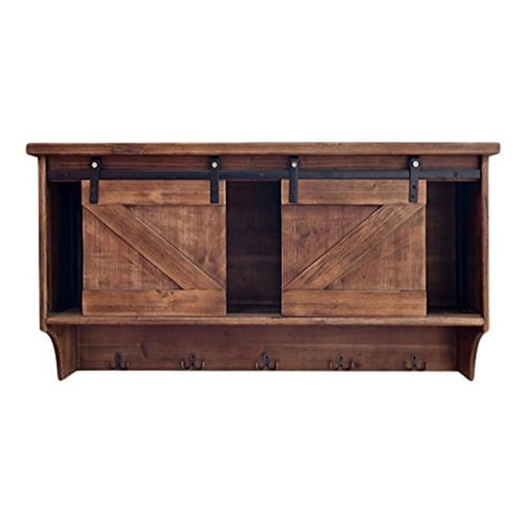 TETON HOME WD-167 Wooden Wall Storage & Wall Shelf