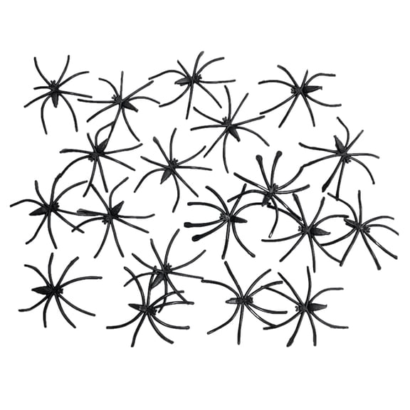 TETOU 100Pcs Spiders Hallowe'en Decorations Bonus, Super Stretch Cobwebs for Hallowe'en Indoor and Outdoor Party Supplies (Only Spider, No Web)