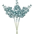 thumbnail image 1 of TETOU 14 Packs Light Blue Christmas Glitter Berries Stems,7.8 Inch Artificial Christmas Picks for DIY Xmas Tree Wreath Garland Holiday Home Indoor Winter Decoration, 1 of 7