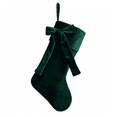 thumbnail image 1 of TETOU 18.9" Velvet Christmas Stockings, Extra Thick Large Bow Velvet Christmas Stockings for Fireplace Family Holiday Christmas Party Decorations(Green), 1 of 7