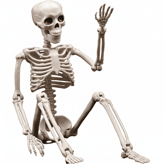 TETOU 2 Packs Halloween Skeletons, 14.9" Halloween Full Body Skeleton with Posable Joints for Haunted House Graveyard Props Decor