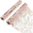 thumbnail image 1 of TETOU 2pcs Table Runner Sequin Glitter Foil Metallic Thin Mesh Tablecloth 11*108" Banquet Valentine's Day Table Decor - Rose gold, 1 of 14