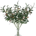 thumbnail image 1 of TETOU 30" 6pcs Artificial Olive Branches Long Stems Fake Greenery Plant Wedding Floral Arrangement Home Decor, 1 of 7