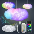 thumbnail image 1 of TETOU 3D Big Cloud Lightning Light Kit Music Sync Multicolor Lightning Changing Strip Lights Wireless Remote Home Bedroom Decor, 1 of 7