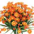 thumbnail image 1 of TETOU 4 Bundles Artificial Daisies Flowers for Garden UV Resistant Fake Greenery Plant Indoor Window Office Decor(Orange), 1 of 7