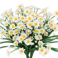 thumbnail image 1 of TETOU 4 Bundles Artificial Daisies Flowers for Garden UV Resistant Fake Greenery for Window Indoor Home Office Decoration(White), 1 of 7