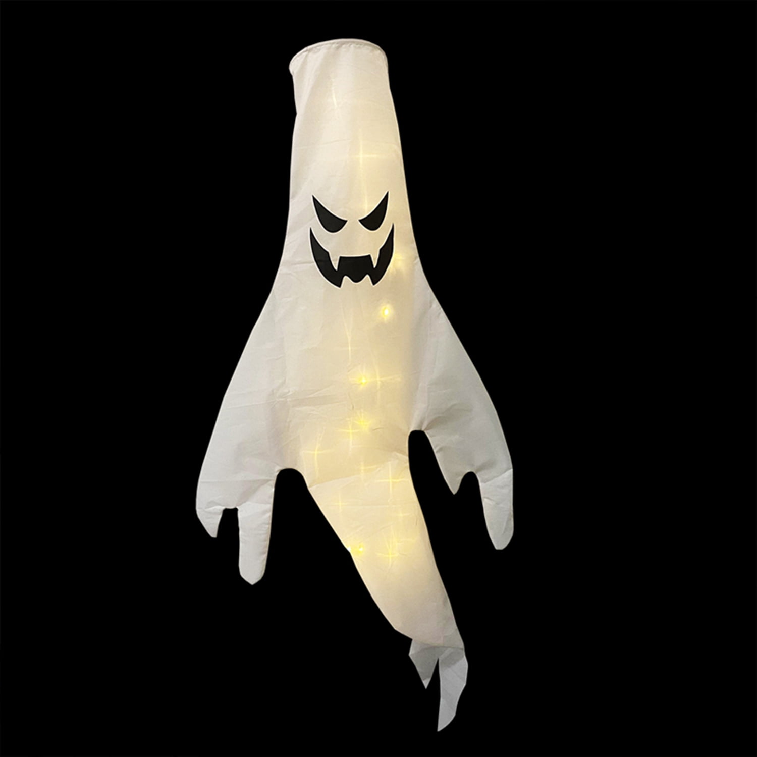 Ghost Windsock TETOU 43.3'' Large Hanging LED Ghost Windsocks Glowing Spooky Hanging ...
