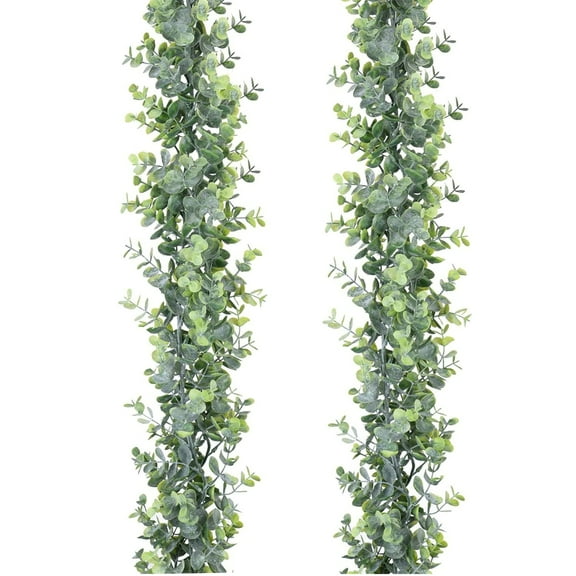 TETOU 4pcs Eucalyptus Garland, Artificial Vines Hanging Eucalyptus Leaves Greenery Garland for Wedding Backdrop Arch Wall Indoor Outdoor Decoration