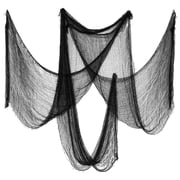 TETOU 5 Packs 30 72inch Black Creepy Cloth Halloween Decorations,Creepy Spooky Fabric Cloth for Halloween Party Gothic Haunted House Props Indoor Outdoor Decor