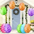 thumbnail image 1 of TETOU 6pcs Inflatable c Eggs Decoration Outdoor Kids Toys Colorful 16" Inflatable Easter Balls Yard Garden Party, 1 of 8