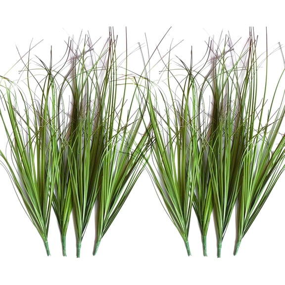 TETOU 8Pcs Artificial Plants, 18.1 inches Artificial Shrubs Wheat Grass Greenery, Fake Tall Grass Artificial Grass Plant for Outdoor Indoor Home Decor