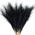 thumbnail image 1 of TETOU 8pcs Faux Pampas Grass 38"/3.1FT Tall Floral Large Artificial Pompous Grass Branches for Vase Filler Home Boho Decor - Black, 1 of 8