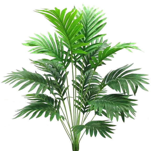 TETOU 1Pc Artificial Palm Plants Leaves, 30" Tropical Greenery Bush Imitation, Faux Fake Palm Tree Leaf for Home Kitchen Party Flowers Arrangement Wedding Decor