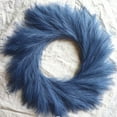 thumbnail image 1 of TETOU Artificial Pampas Grass Wreath, 26" Faux Pampas Grass Decor for All Seasons Home Boho Fall Modern Decoration - Blue, 1 of 3