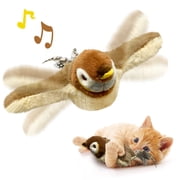 TETOU Cat Toys for Indoor Cats,Flapping Bird Rechargeable Touch Activated Toy Interactive Kitten Exercise Toy Cat Kicker Catnip Toys No Flying