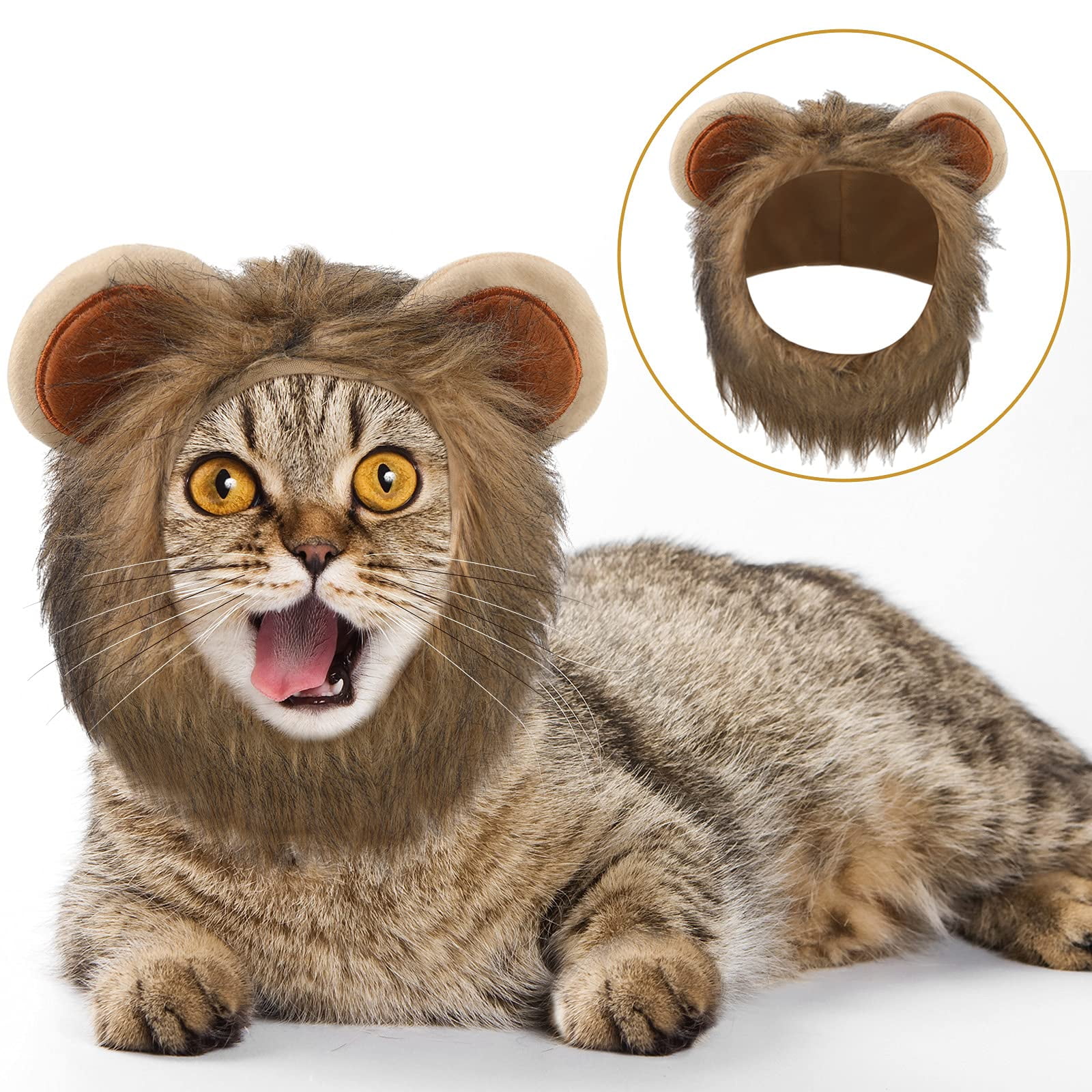 TETOU Cute Costume lion Hat for Cats Small Dogs Party Costume