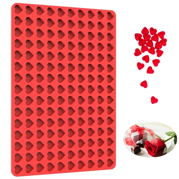 TETOU Heart Silicone Molds for Candy, Chocolate, Gummy and Small Dog Treats. (150 Cavities)
