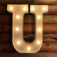 thumbnail image 1 of TETOU LED Letter Lights Luminous Letters Sign Home Decor for Wedding Birthday Party Christmas Battery Powered Decoration (U), 1 of 8