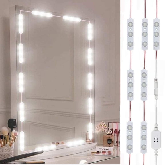 TETOU 60 Led Vanity Mirror Lights 14ft Dimmable Touch Control Lights Strip Makeup Dressing Table & Bathroom Mirror