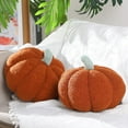 thumbnail image 1 of TETOU 2Pcs Pumpkin Throw Pillow, 11*9.5" Fall Thanksgiving Cushion, Pumpkin Sofa Throw Pillow Cushion for Car Bedroom Sofa Couch Home Decoration - Brown, 1 of 6