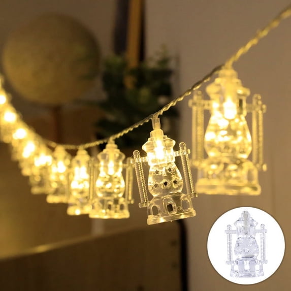 TETOU Ramadan Kareem Palace Lamp 9.85ft 20LED Eid Muslim Lantern String Light Home Garden Festive Decoration