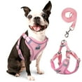 thumbnail image 1 of TETOU Reflective Dog Harness and Leash Set, No-Pull Pet Harness Adjustable Mesh, Ultra Breathable Padded Dog Vest Harness for Small Medium Large Dogs - Pink, S, 1 of 11