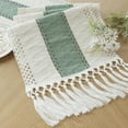 thumbnail image 1 of TETOU Sage Green Table Runner with Tassels 72 Inches Long Boho Macrame Farmhouse Table Runners for Home Decor Party Bohemian Rustic Bridal Shower Dining Decorations(12x72 Inches), 1 of 7