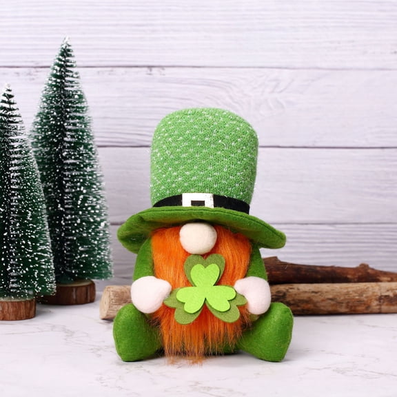 TETOU St.Patricks Day Decorations Gnome Plush Irish Leprechaun Doll Lucky Green Shamrock Home St. Patrick's Day Gifts