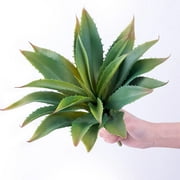 TETOU Succulents Plants Artificial Aloe Plant 12.5" Large Unpotted Real Fake Succulents Home Greenery Decor
