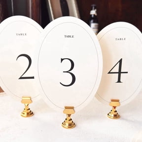 TETOU Table Numbers 1-30, 5 x 7" Wedding Oval Table Numbers for Wedding Valentines Party Reception Banquet Events Decoration