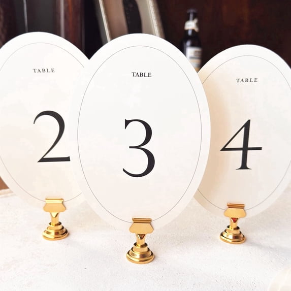 TETOU Table Numbers 1-30, 5 x 7" Wedding Oval Table Numbers for Wedding Valentines Party Reception Banquet Events Decoration