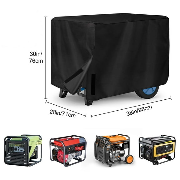 TETSELF 210D Universal Generator Cover Heavy Duty Waterproof 38x28x30in for 5500-15000W with Double Stitched Seams Scratch Resistant
