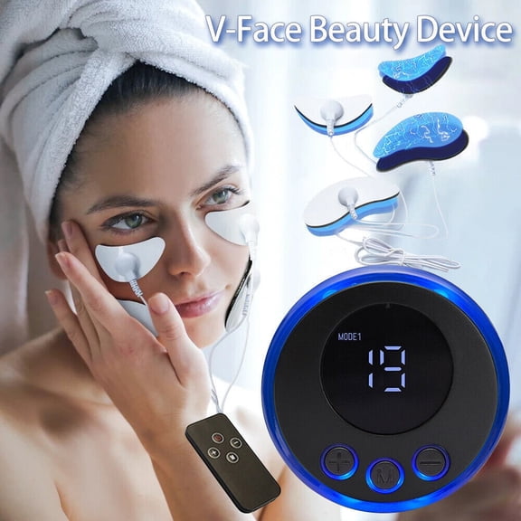 TETSELF EMS Facial Muscle Stimulator for Face Cheek Slimming Microcurrent Therapy with Body Electrode Massager for Skin Rejuvenation
