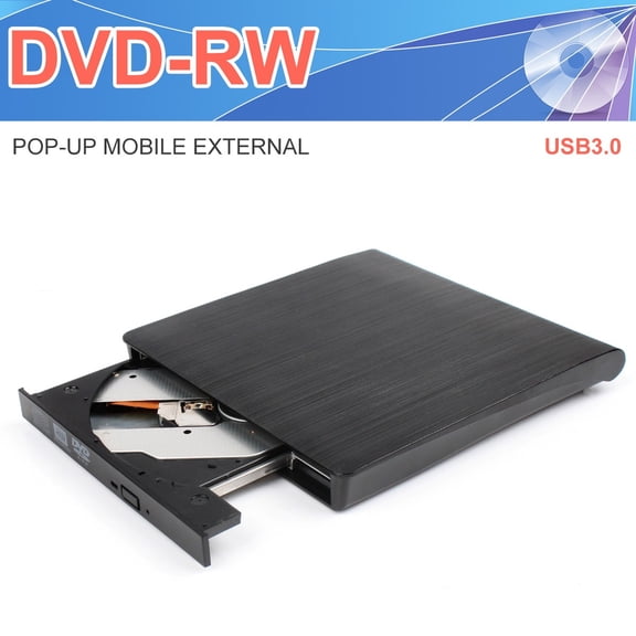 TETSELF External CD DVD Drive with USB 3.0 Portable DVD/CD+/-RW Player Burner for Laptop PC Mac HP, Slim Design, High-Performance Reading
